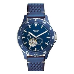 Fossil ME3149 Crewmaster Sports Automatic Blue Leather Men's Watch